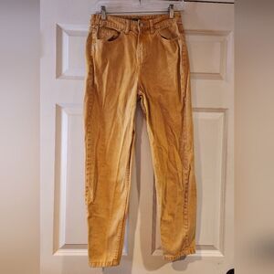 Denim Co mustard yellow straight leg jeans size 4